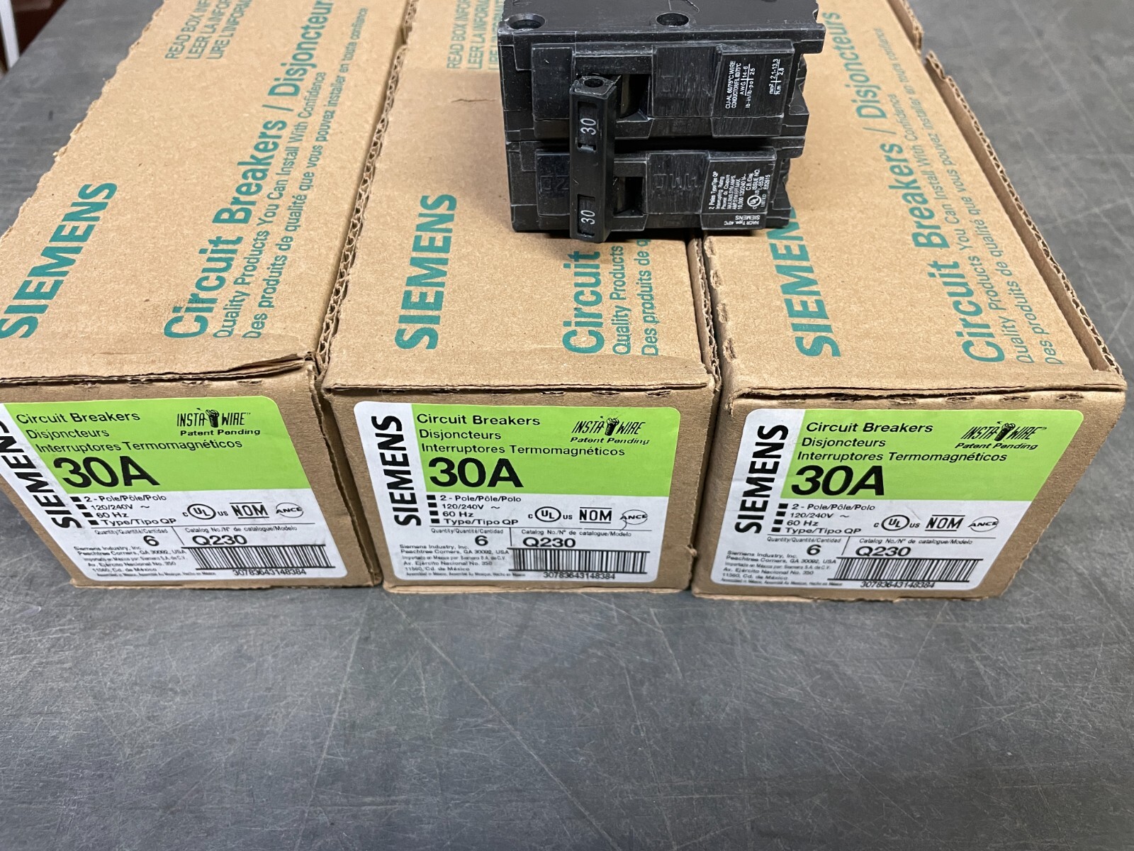 18 NEW  SIEMENS Q230 CIRCUIT BREAKER, 120/240-VOLT, 2-POLE, 30-AMP, TYPE QP