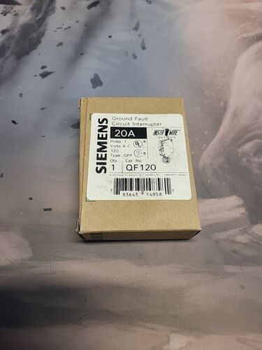 Siemens Type QPF   1 Pole 20A 120V Circuit Breaker W/GFP