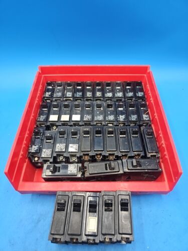 LOT OF 38 Siemens ITE Gould Type QP Circuit Breakers. Q115, Q120, Q130