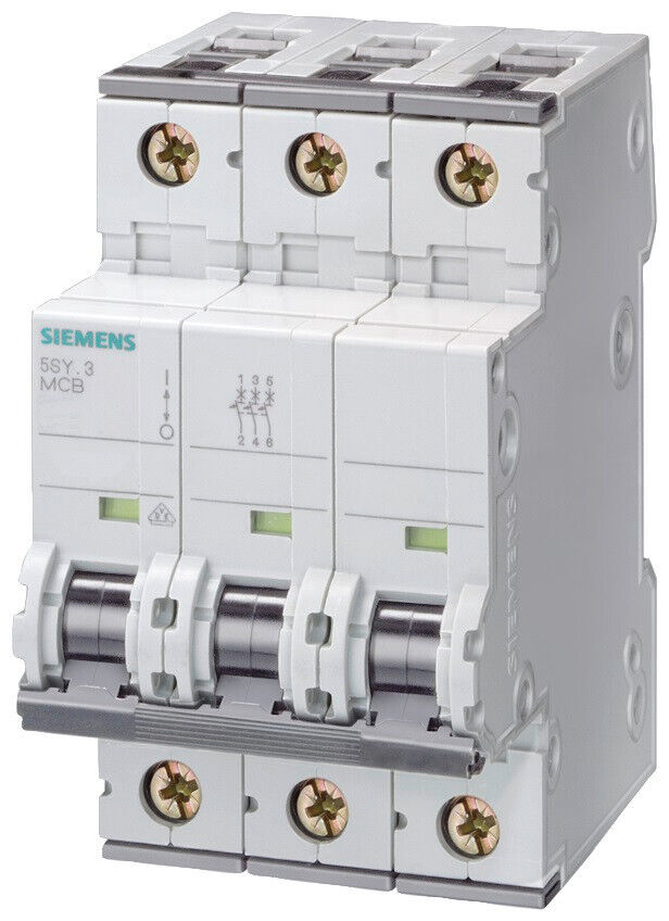 Siemens 5SY4363-8 Circuit Breaker 400V 10kA, 3-Pole, 5SY43638