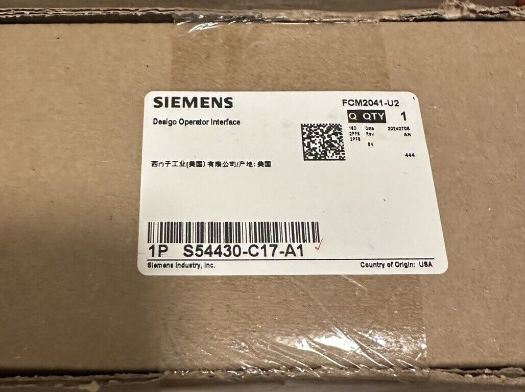 Fire Alarm Siemens Desigo Operator Interface FCM2041-U2  S54430-C17-A1