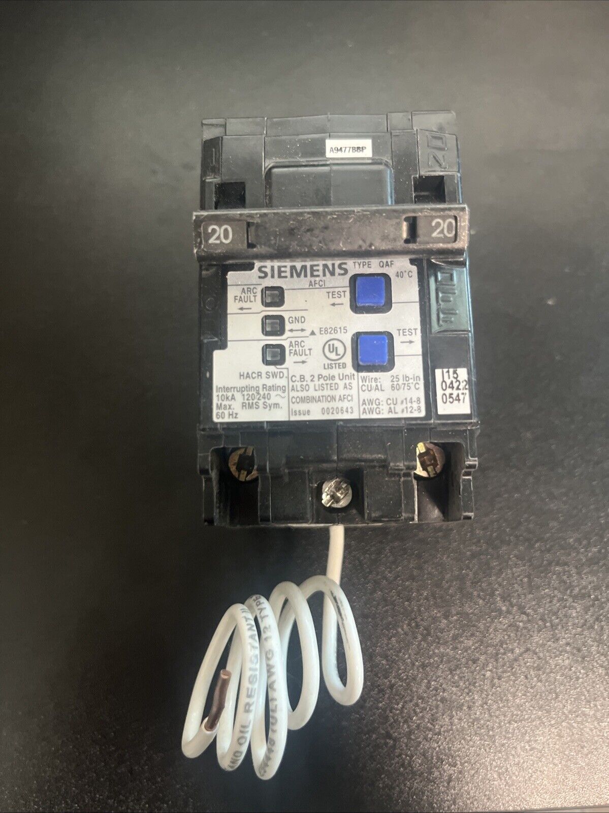 Siemens Q220AFCN 240V Circuit Breaker