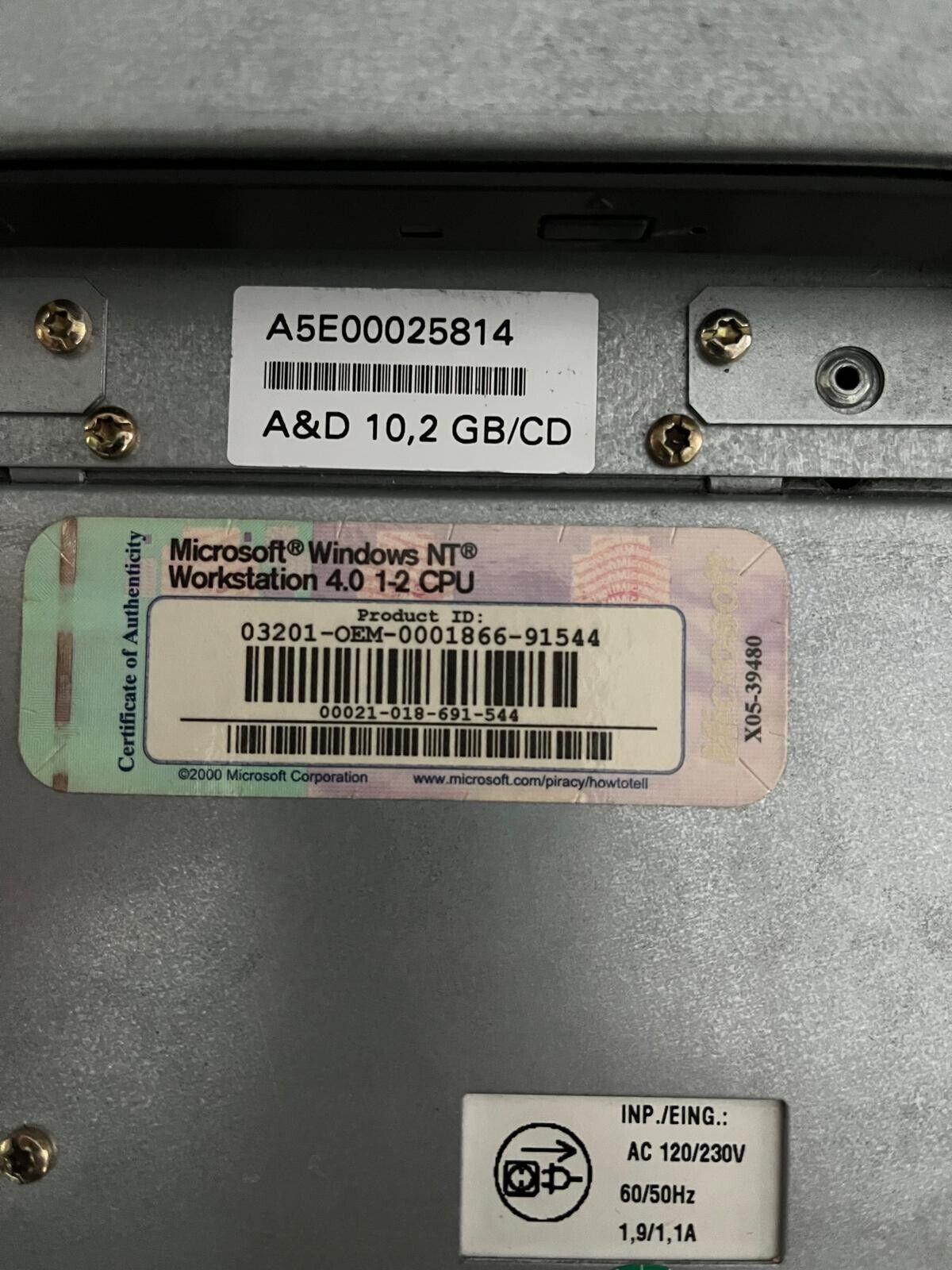 SIEMENS SIMATIC BOX PC 620 (115-230V