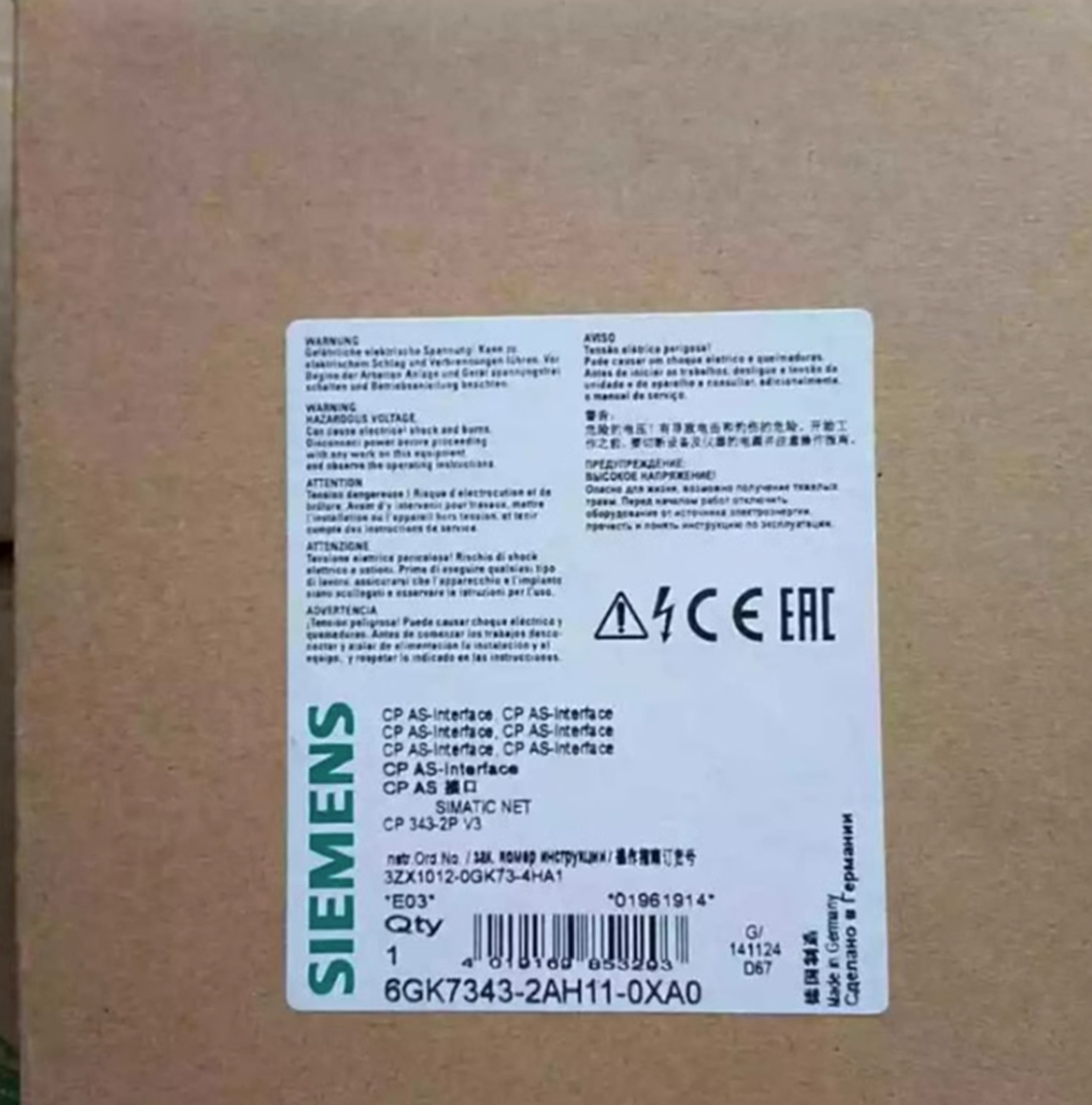 Siemens 6GK7343-2AH11-0XA0 6GK7 343-2AH11-0XA0 NEW