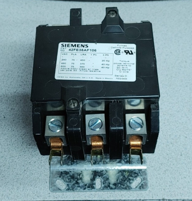 SIEMENS 42FE35AF106 SERIES D CONTACTOR 75A 40HP WOW!!