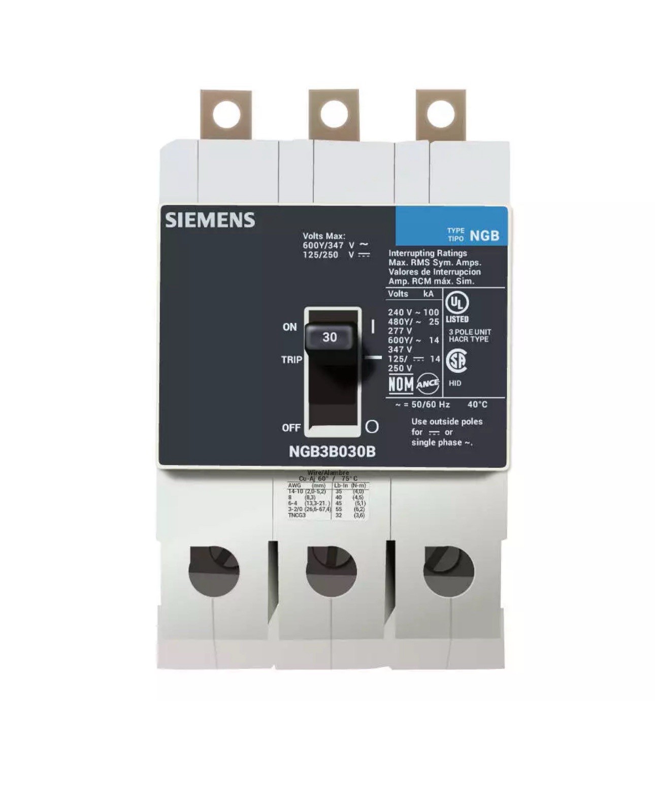 NGB3B030B - Siemens - Molded Case Circuit Breaker