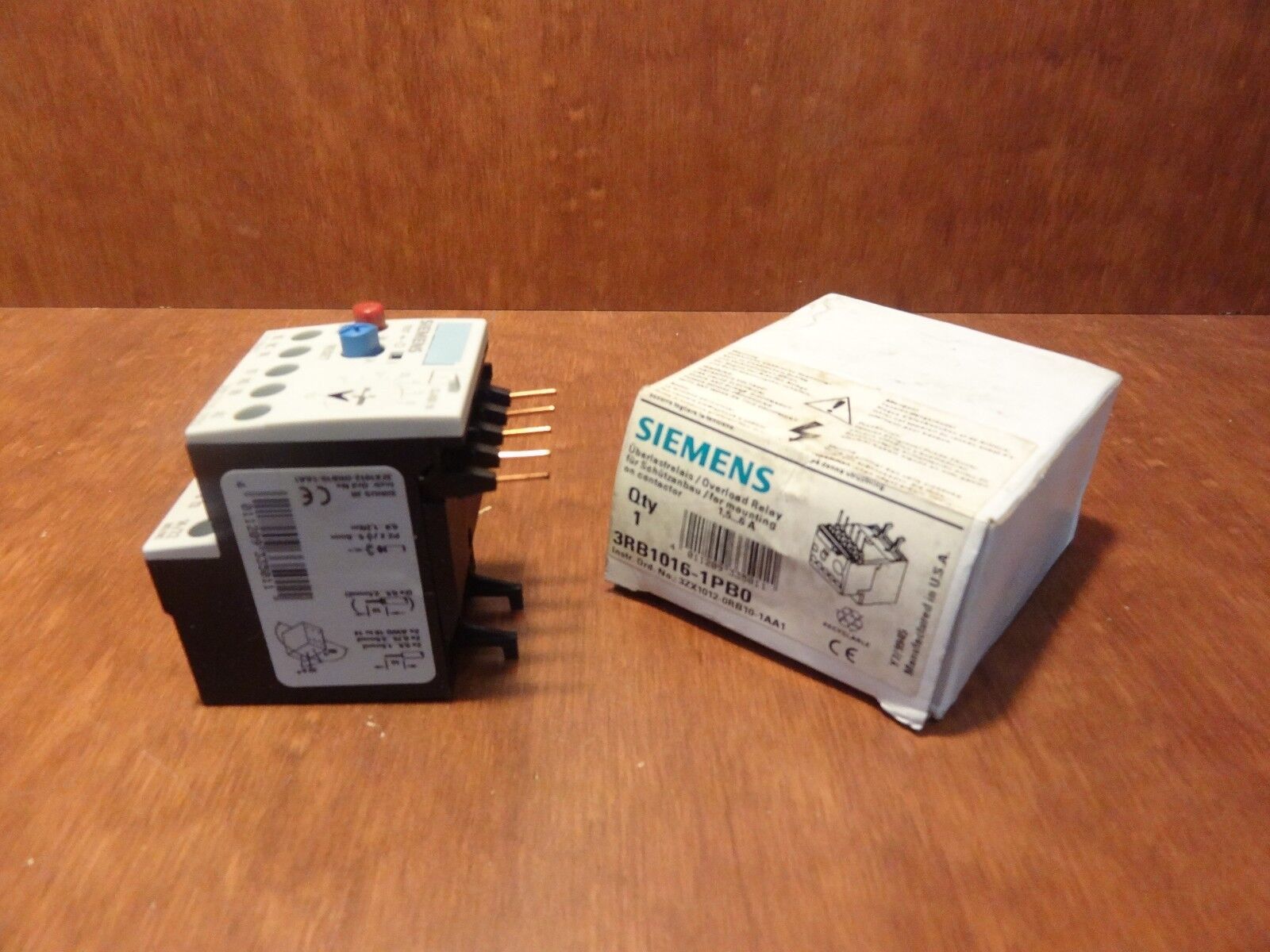 Siemens overload protection relay 3RB1016-1PB0 1,5-6A