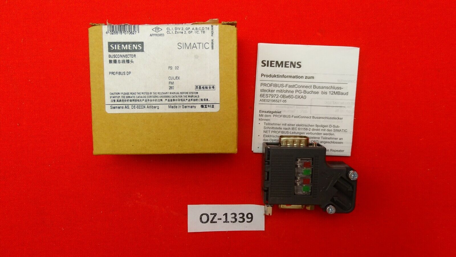 Siemens Simatic 6ES7 972-0BB60-0XA0 6ES7972-0BB60-0XA0