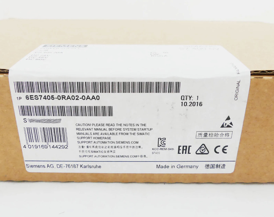 6ES7 405-0RA02-0AA0 NEW SIEMENS 6ES7405-0RA02-0AA0 S7-400, power supply PS405