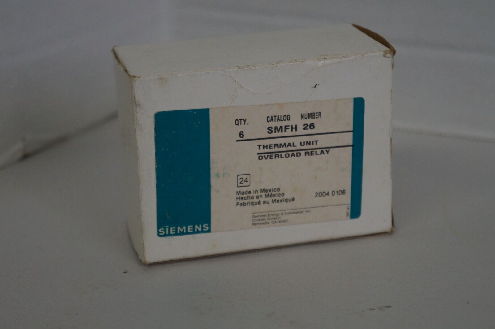 SIEMENS SMFH12 Heater Element, Class SMF, 0.50-0.53A Motor Full load box of 6