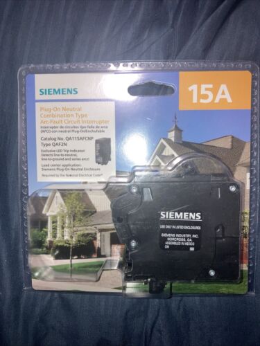 Siemens 15 Amp 1-Pole Combination AFCI Plug-On Neutral Circuit Breaker
