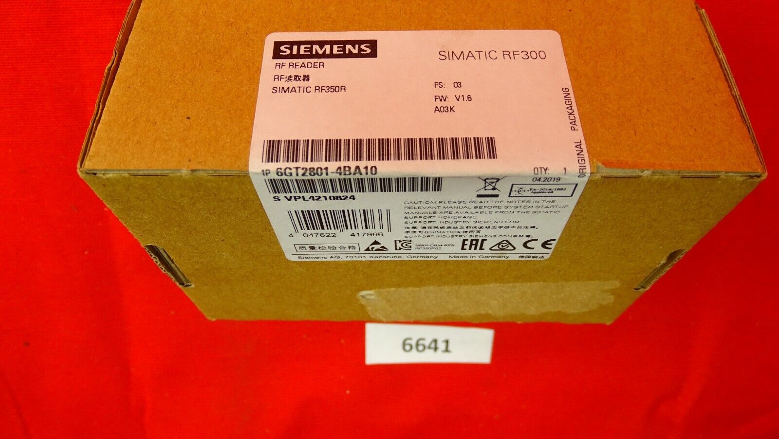 Siemens Simatic RF350R, 6GT2801-4BA10 - Simatic RF300