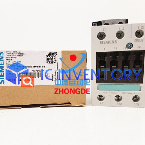 1PCS NEW SIEMENS Contactor 3RT1034-1AB00 AC24V