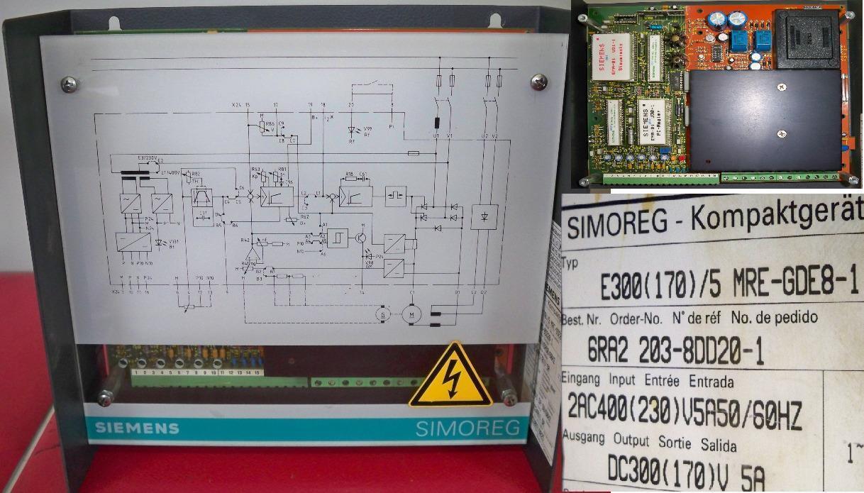 Siemens Simoreg Compact Device E300 170/5 MRE-GDE8-1 6RA2203-8DD20-1 6RA2 203 E