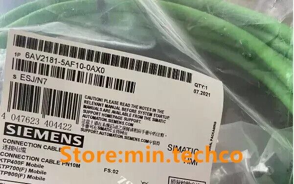 New Siemens 6AV2 181-5AF10-0AX0 / 6AV2181-5AF10-0AX0 Connecting Cable