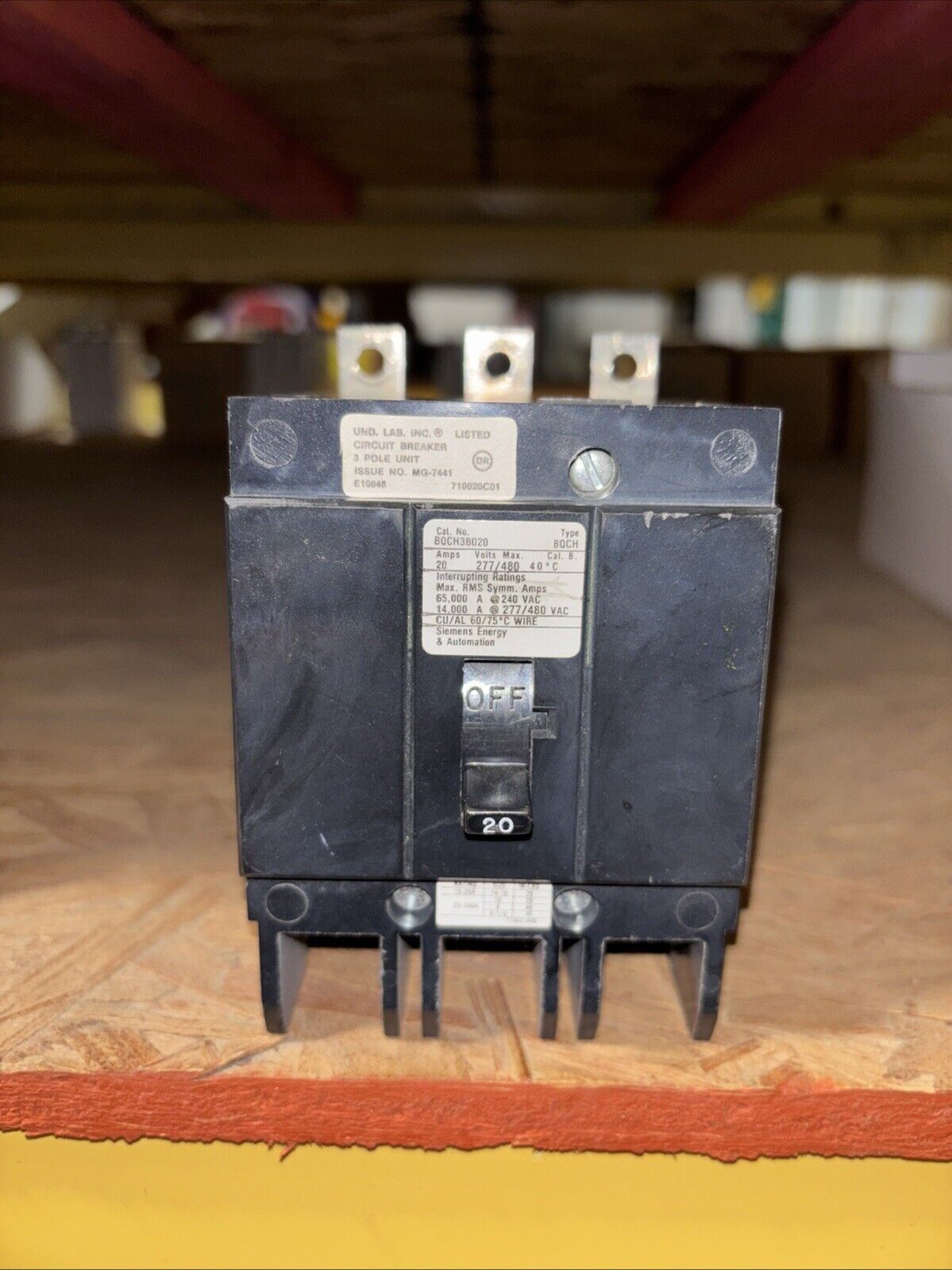 SIEMENS, BQCH3B020/ BQD320, 3P, 20A, BOLT ON, NEW TAKE OUT!