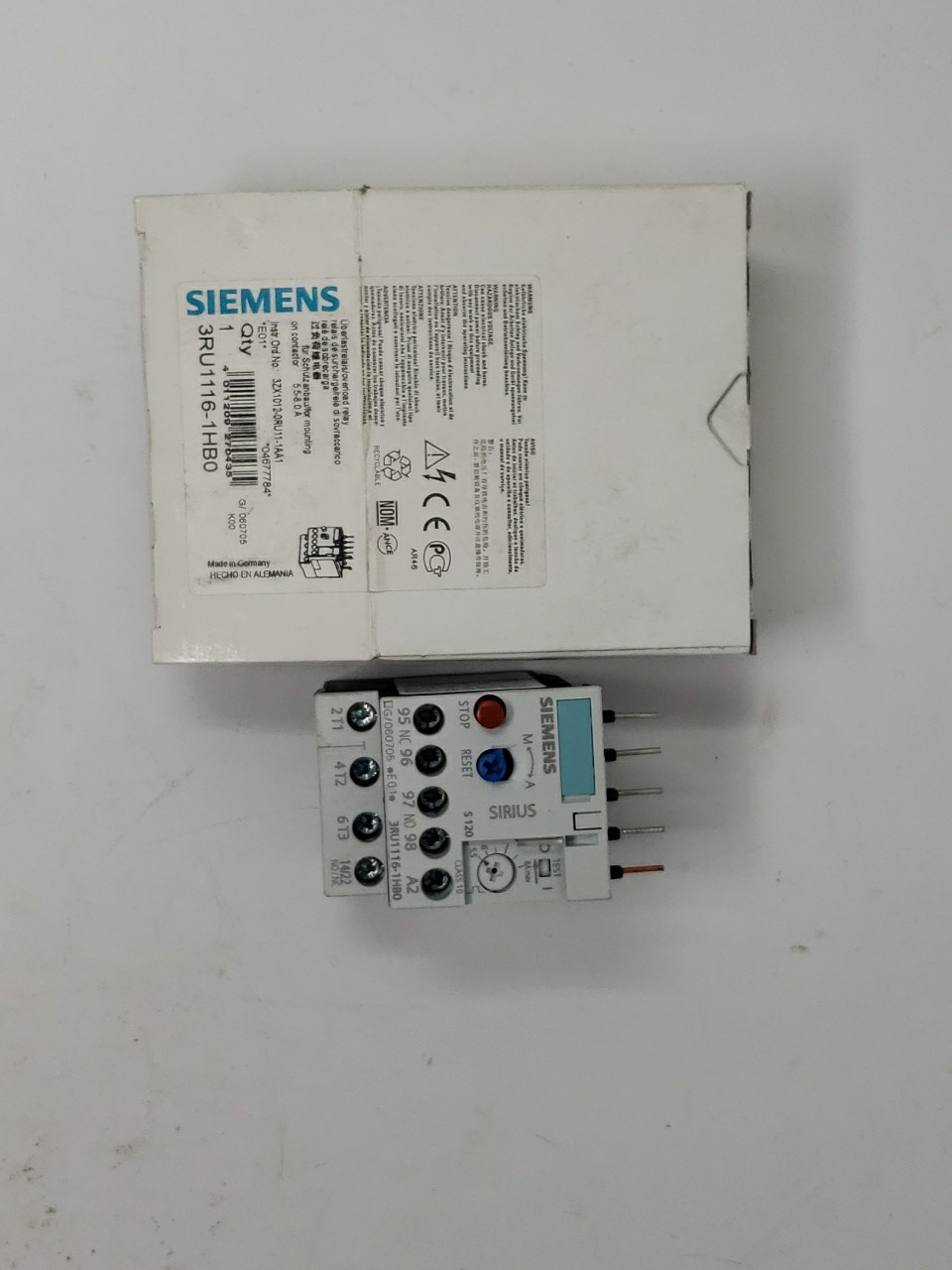 SIEMENS 3RU1116-1HB0 5.5-8A Overload Relay NIB Germany New In Box Original