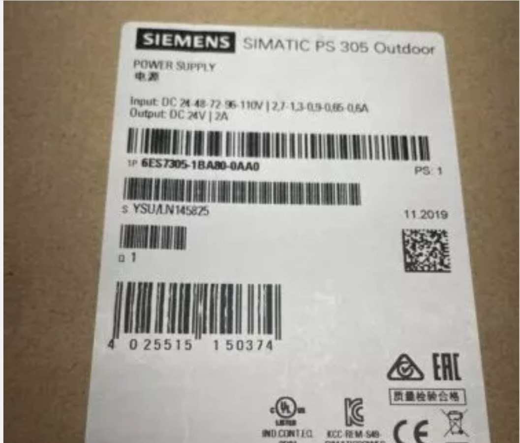 New In Box Siemens 6ES7305-1BA80-0AA0 / 6ES7 305-1BA80-0AA0 PLC Module