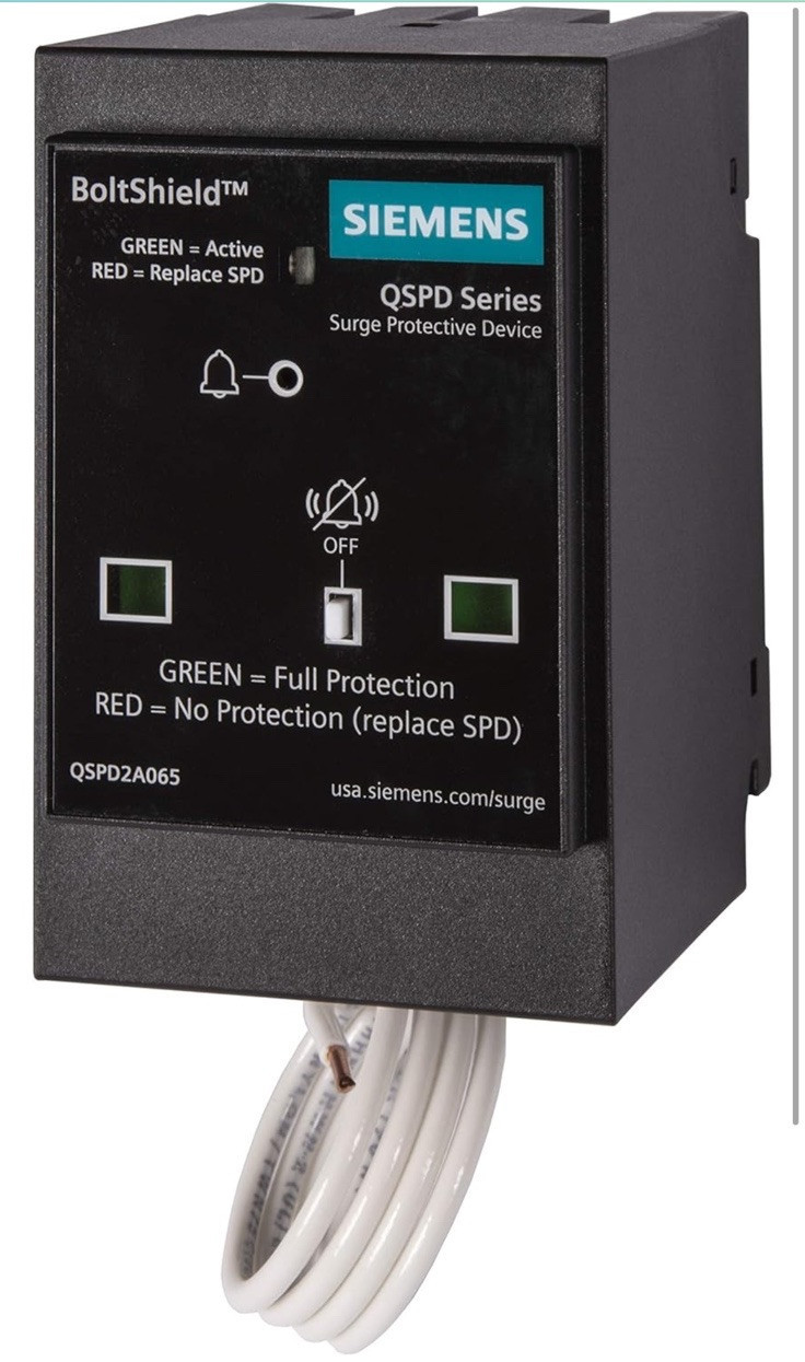 SIEMENS BoltShield 120/240V 65KA AC Home Surge Protection Device QSPD2A065P