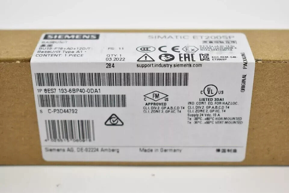 One Siemens 6ES7 193-6BP40-0DA1 Module 6ES7 193-6BP40-0DA1 Fast Shipping