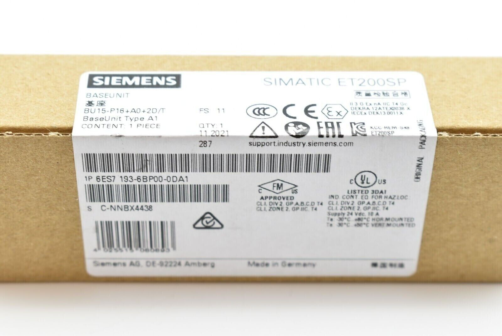 1PCS Siemens 6ES7193-6BP00-0DA1 6ES7 193-6BP00-0DA1 PLC Module New in Box