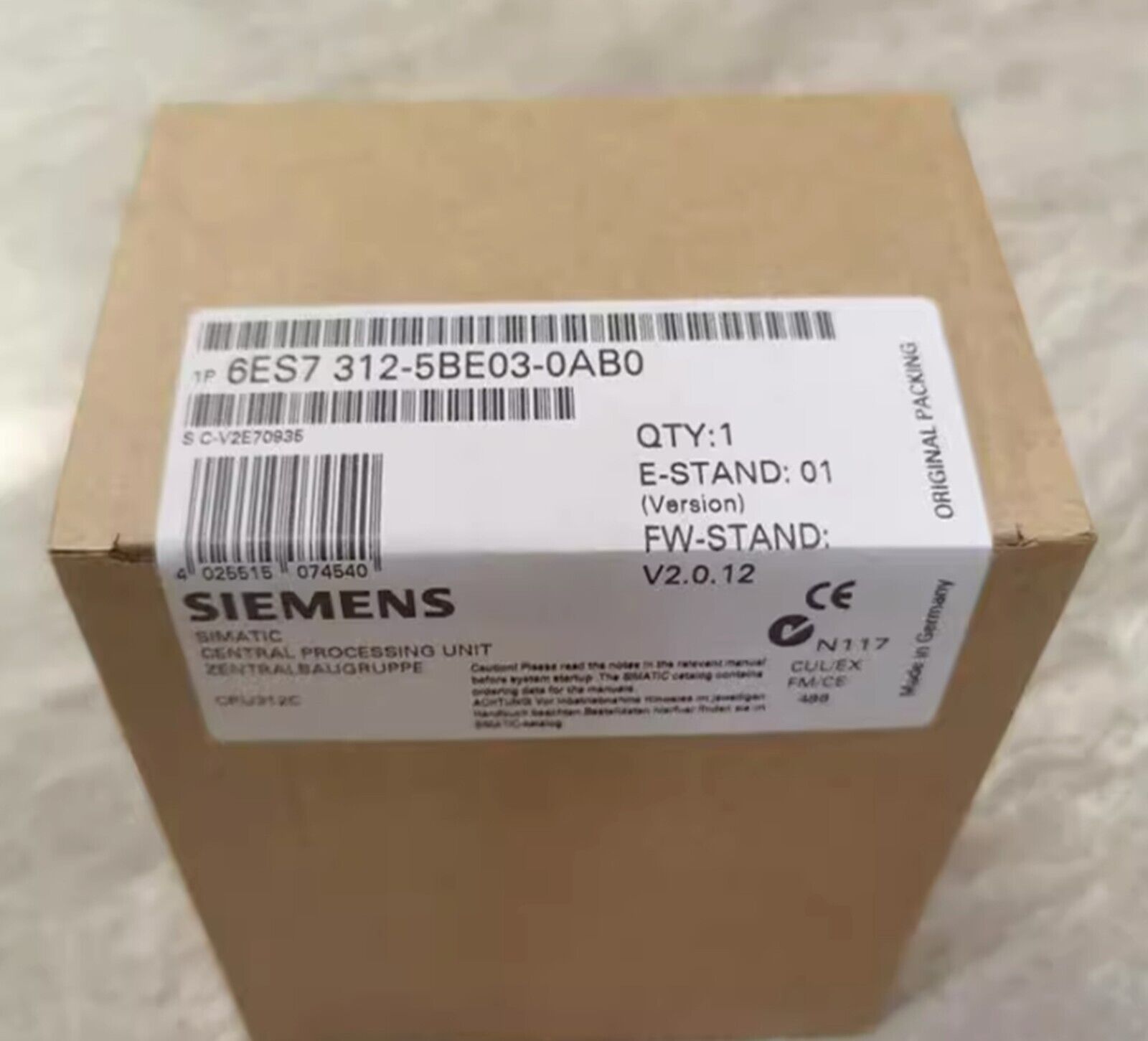 NEW SIEMENS 6ES7 312-5BE03-0AB0 6ES7312-5BE03-0AB0 Module