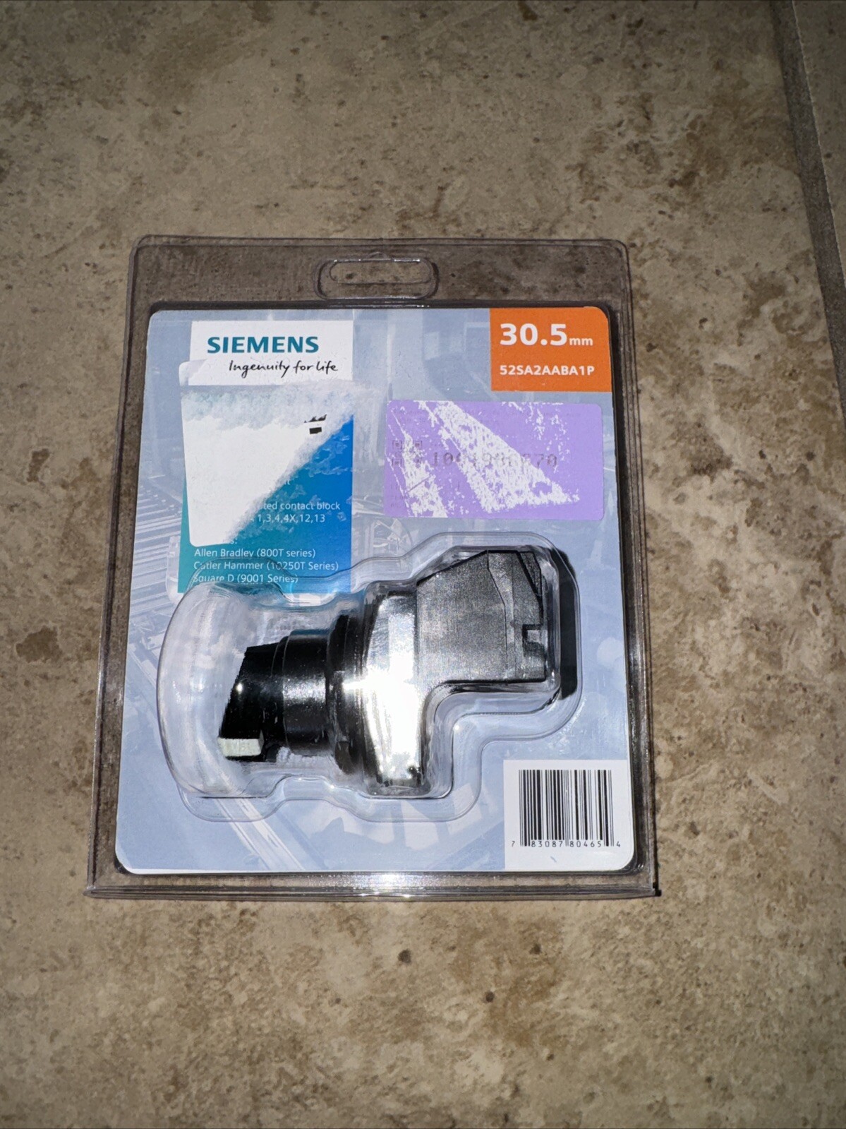SIEMENS 52A2AABA1P 30.5mm SELECTOR SWITCH 2-POS. WHITE SHORT LEVER 1NO-1NC
