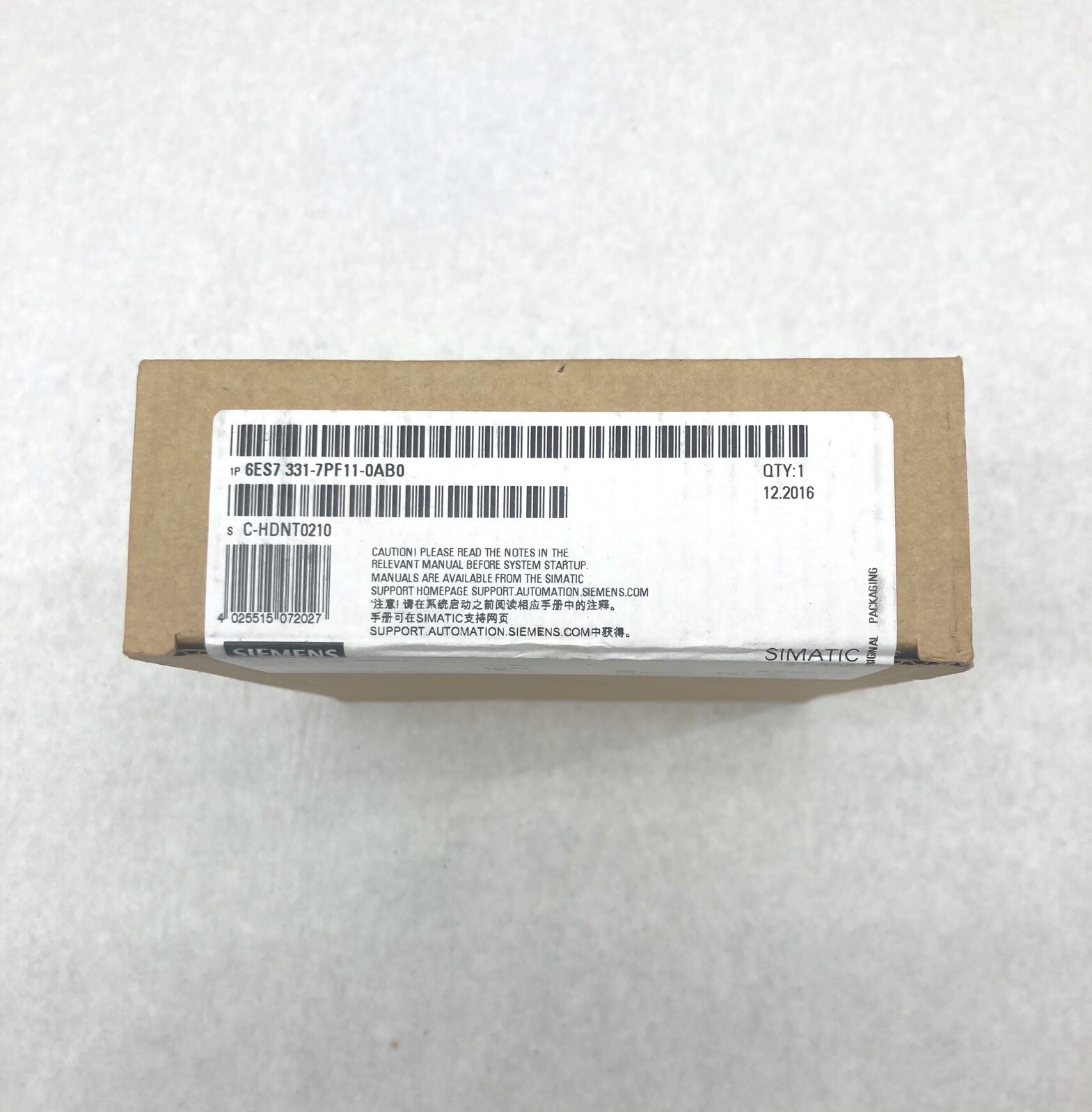 SIEMENS 6ES7 331-7PF11-0AB0 ANALOG INPUT MODULE 