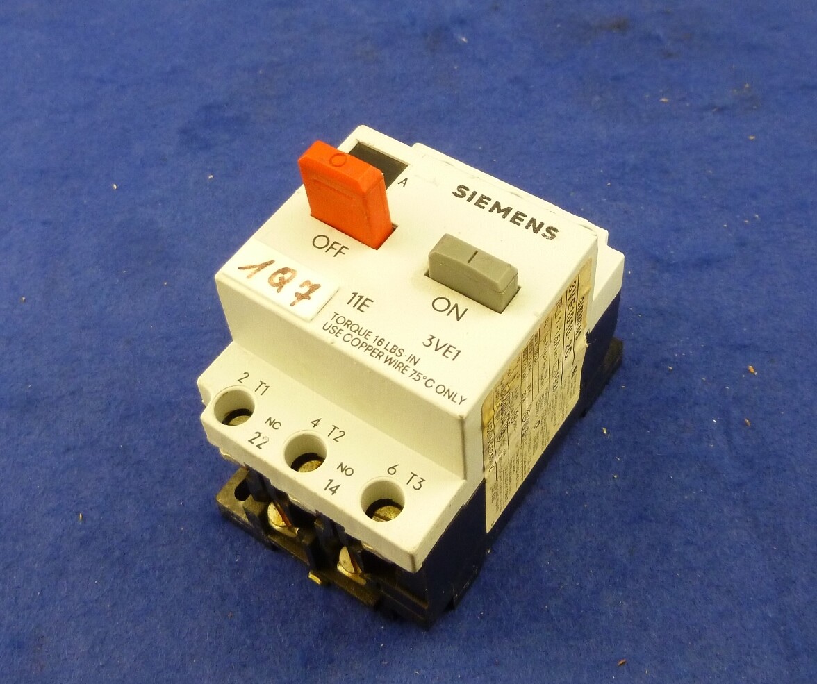 Siemens Interrupteur de Protection Du Moteur 3VE1010-2G (Rechn.inkl.mwst