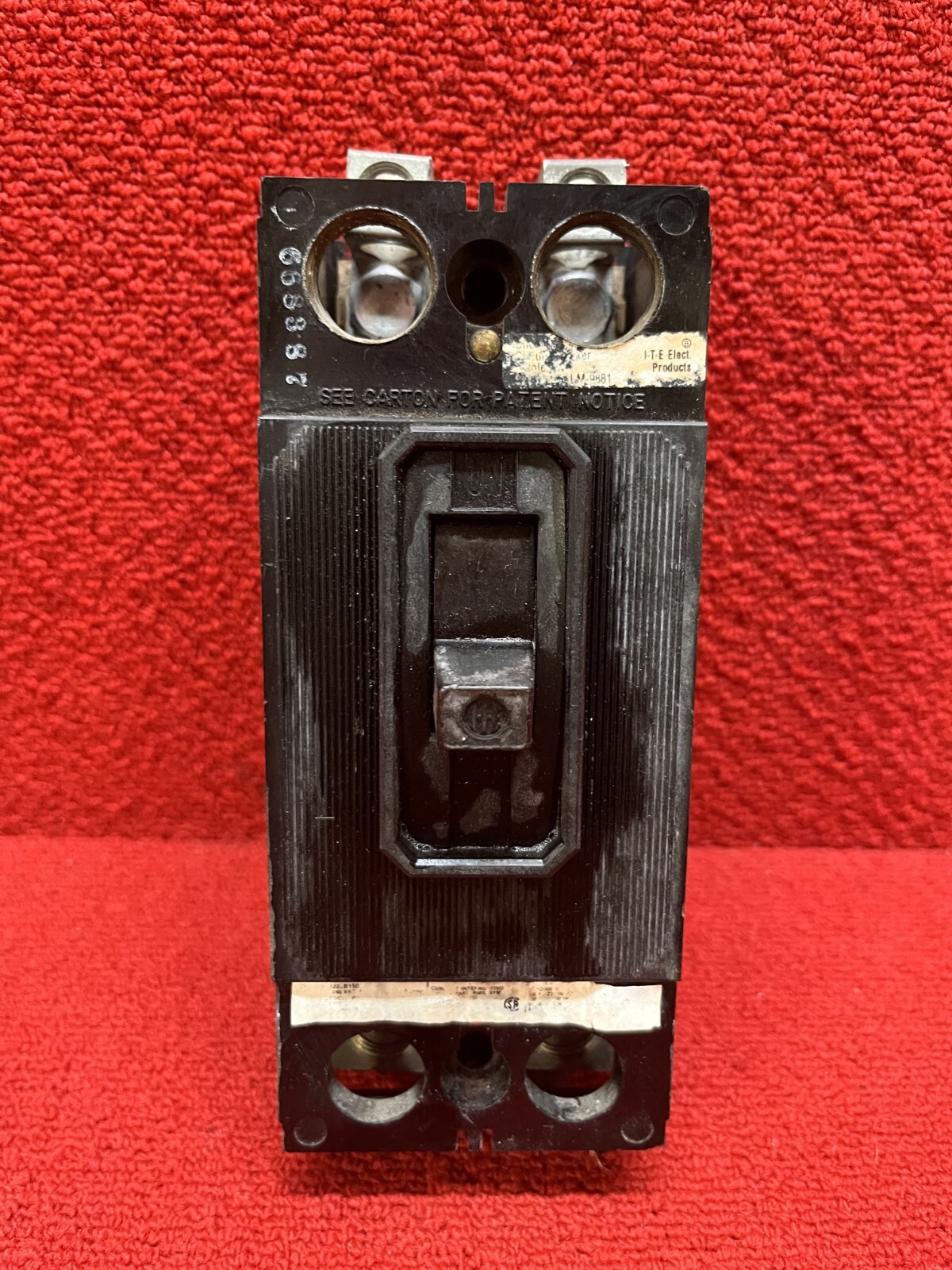 Used ITE Siemens 2 Pole 150 Amp 240V #QJ22B150 Circuit Breaker Good Condition