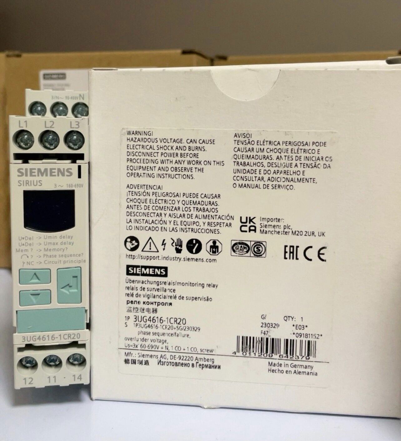 3UG4 616-1CR20 1PCS Brand New Siemens  Relays 3UG4616-1CR20  Fast delivery