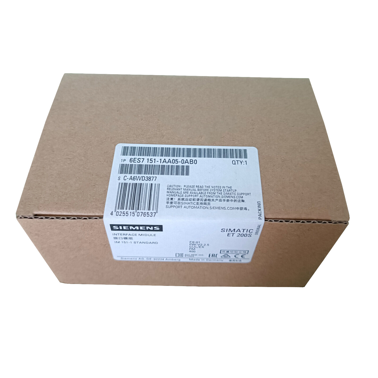 1PC Siemens 6ES7151-1AA05-0AB0 6ES7 151-1AA05-0AB0 New Module With Box #