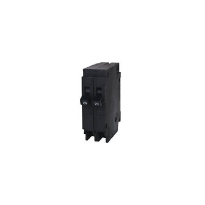 MES Q2020 Twin Miniature Circuit Breaker, 120/240 VAC, 20 A, 1 P, 10 kA