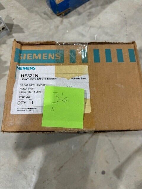 New Siemens HF321N 30A 240V Heavy Duty Safety Switch