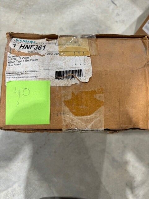 New Siemens HNF361 30A 600V Heavy Duty Safety Switch