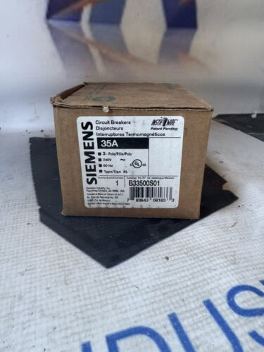 NEW IN BOX SIEMENS B33500S01 CIRCUIT BREAKER 3P 35A 240V W/SHUNT TRIP