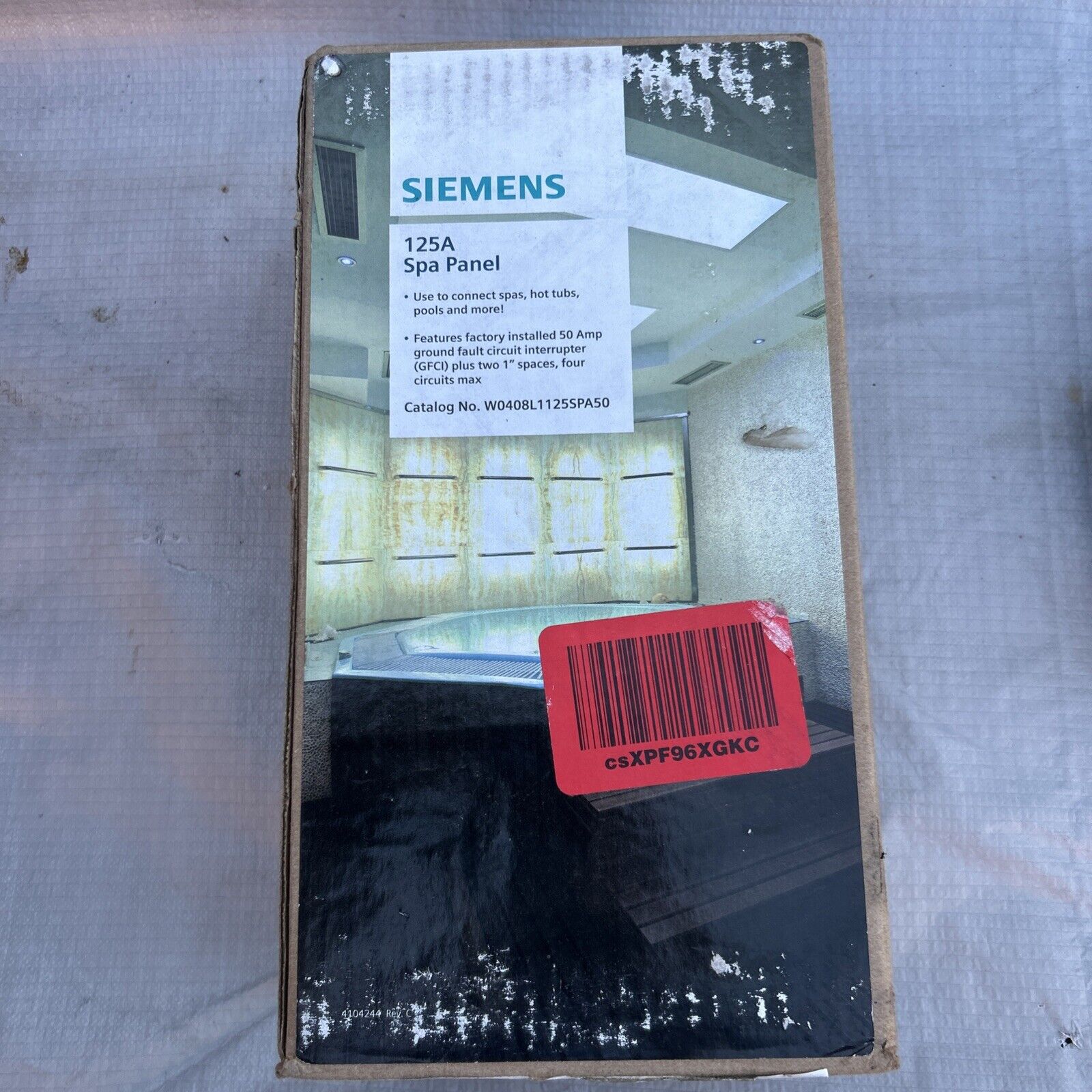 Siemens W0408L1125SPA50 50A SPA Panel 125A 125 A Hot tub Hottub Panel 50 Amp