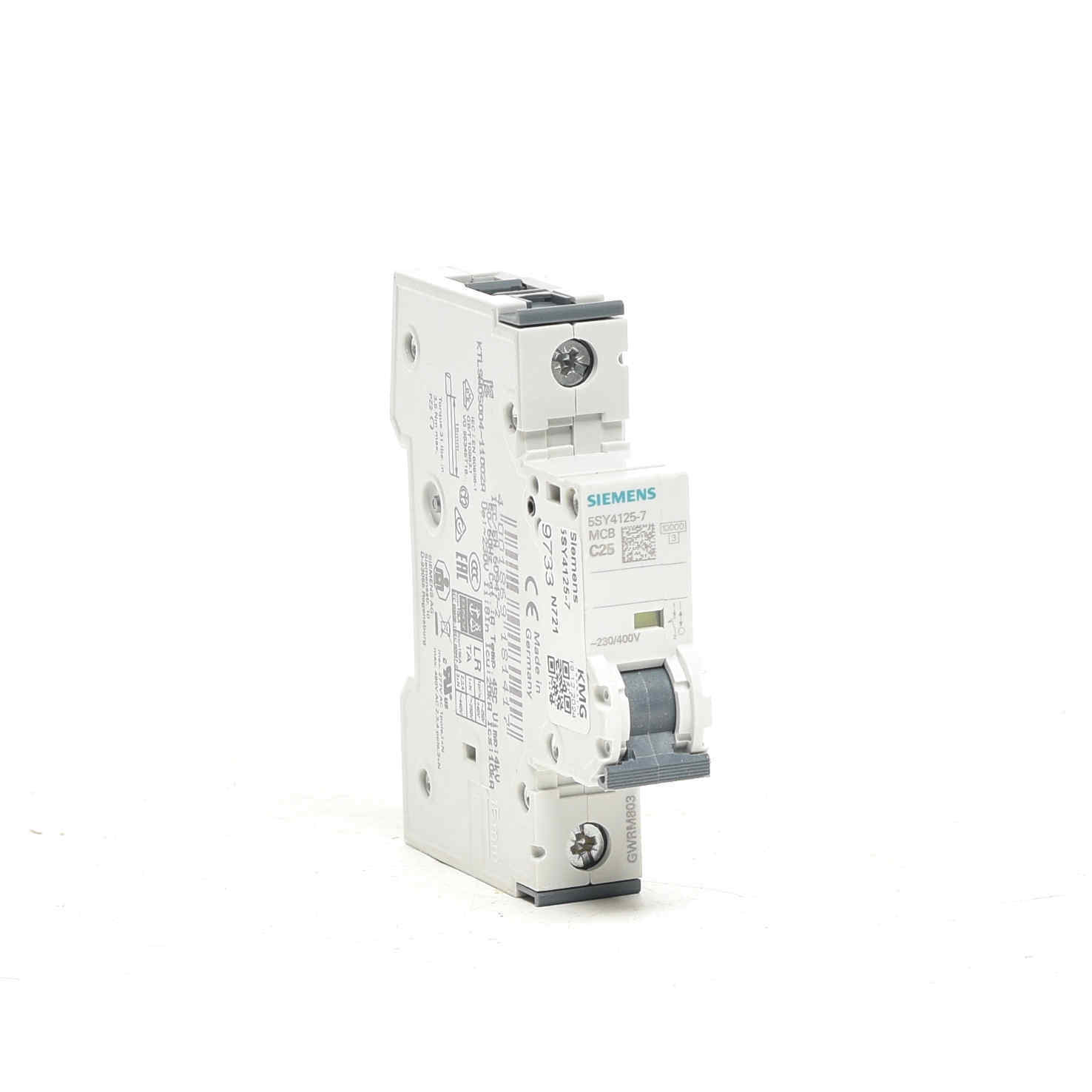 Siemens Circuit Breaker 5SY4125-7 230/400V 10kA, 1 Pole, C, 25A -Unused-