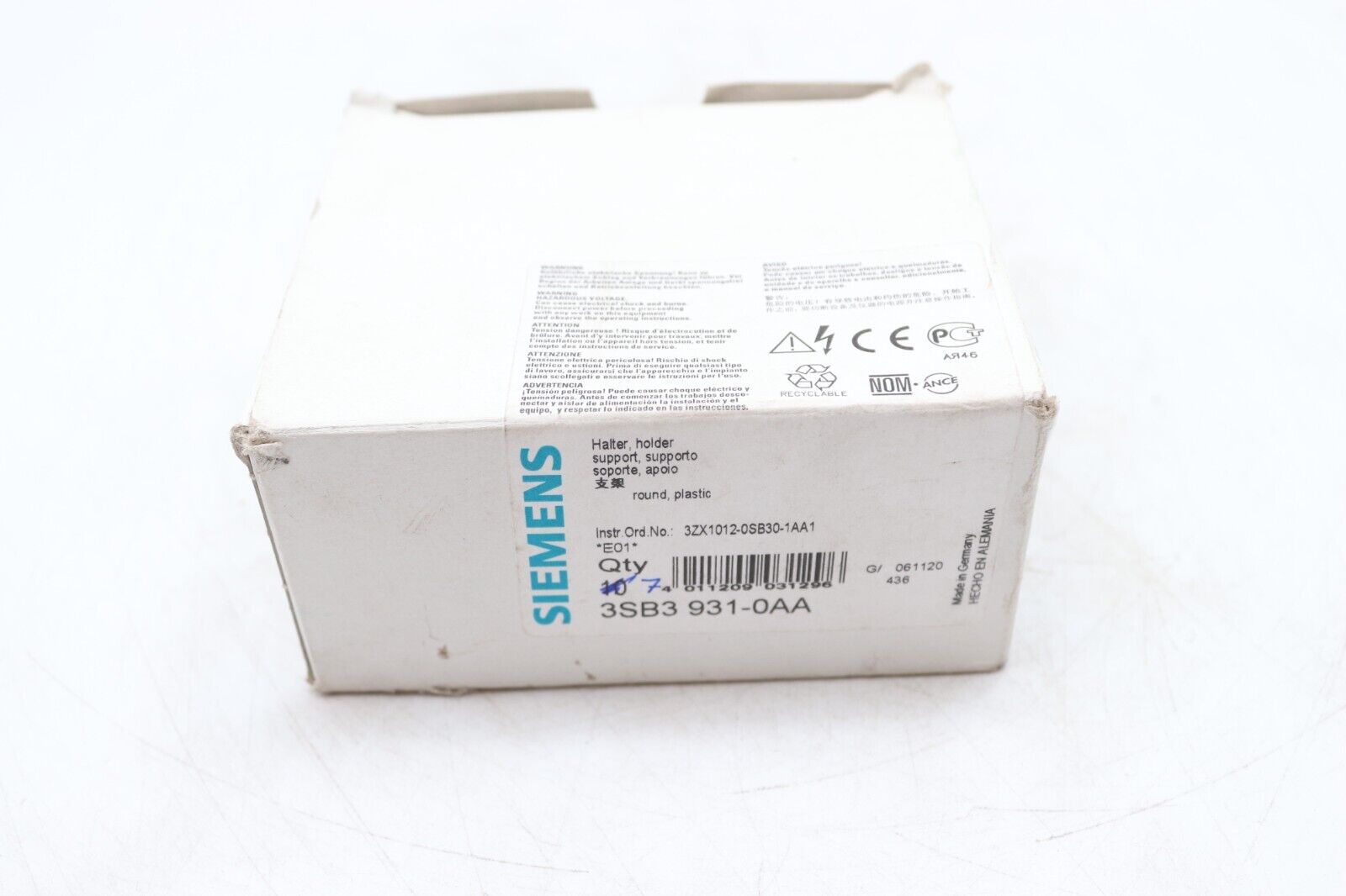 Lot of 7 Siemens 3SB3931-0AA Holder