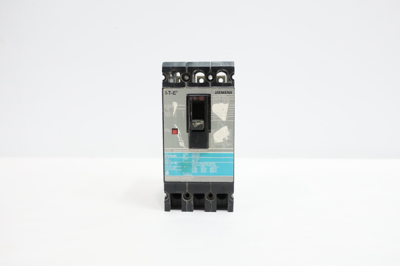 Siemens ED63B090 Molded Case Circuit Breaker 3p 90a 600v-ac