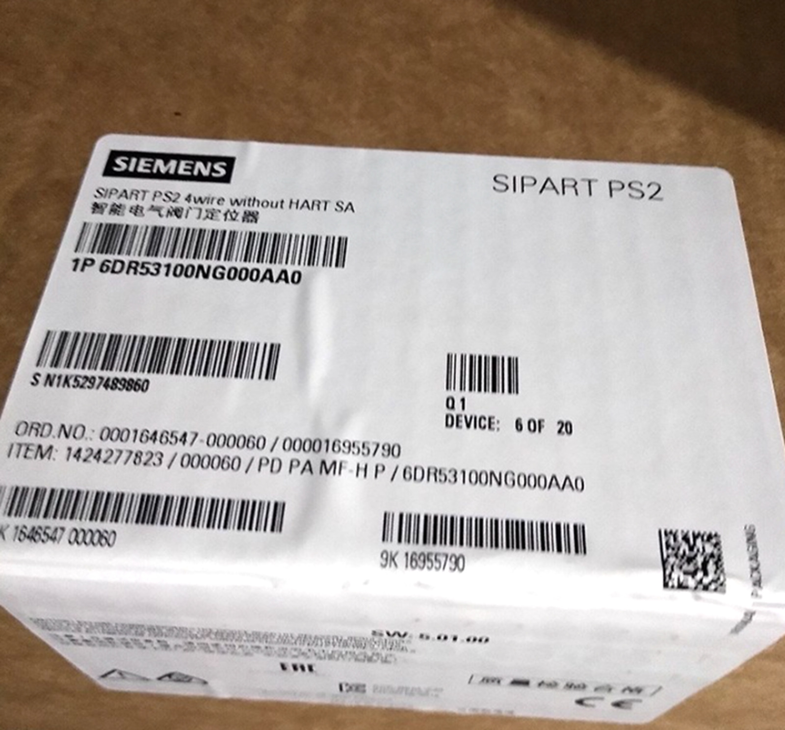 NEW Siemens positioner 6DR5310-0NG00-0AA0 6DR53100NG000AA0