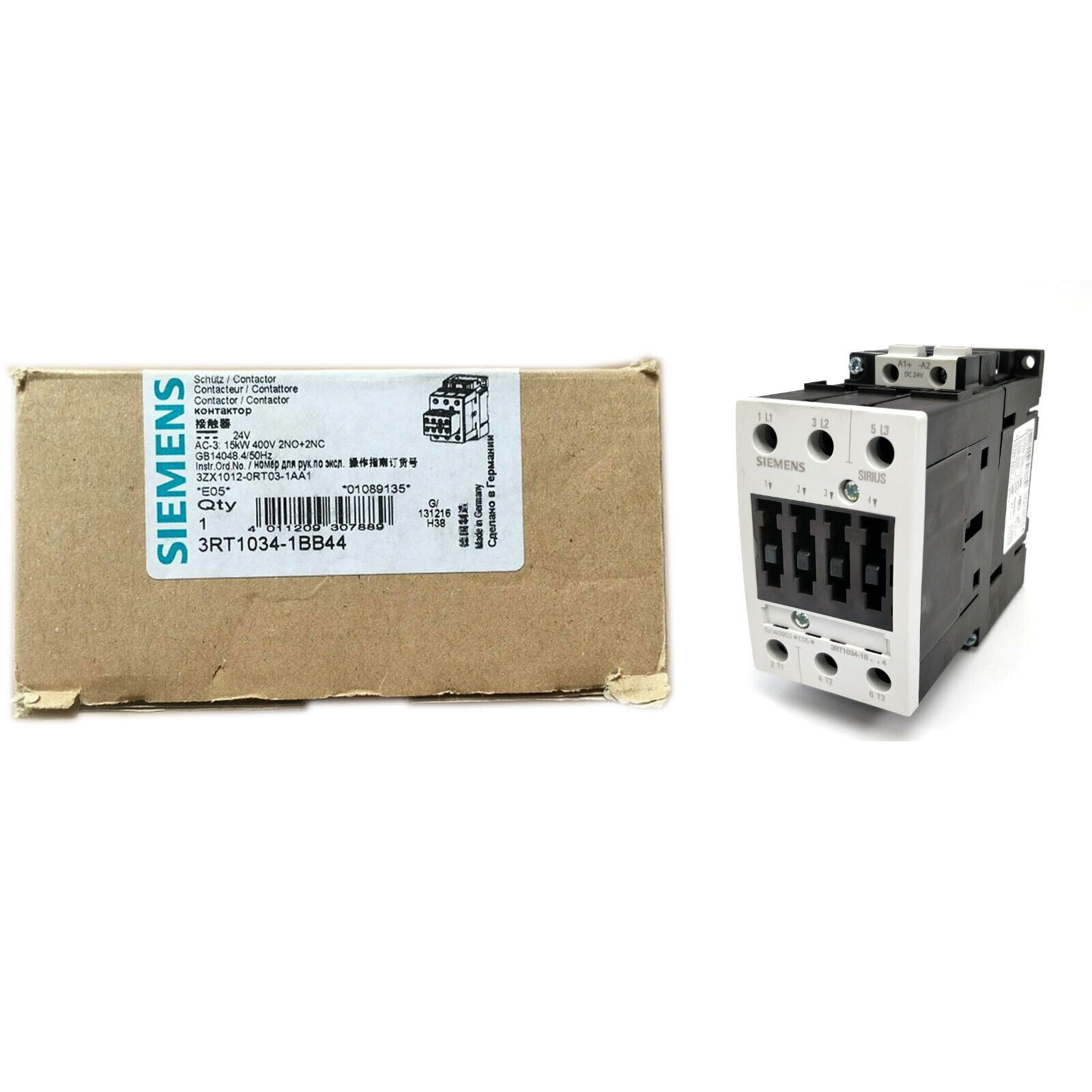 Siemens 3RT1034-1BB44 1PC New Siemens Contactor