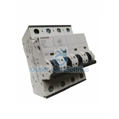 SIEMENS 5SY64068 Circuit Breaker 6A 6KA D 4Mod. 4P