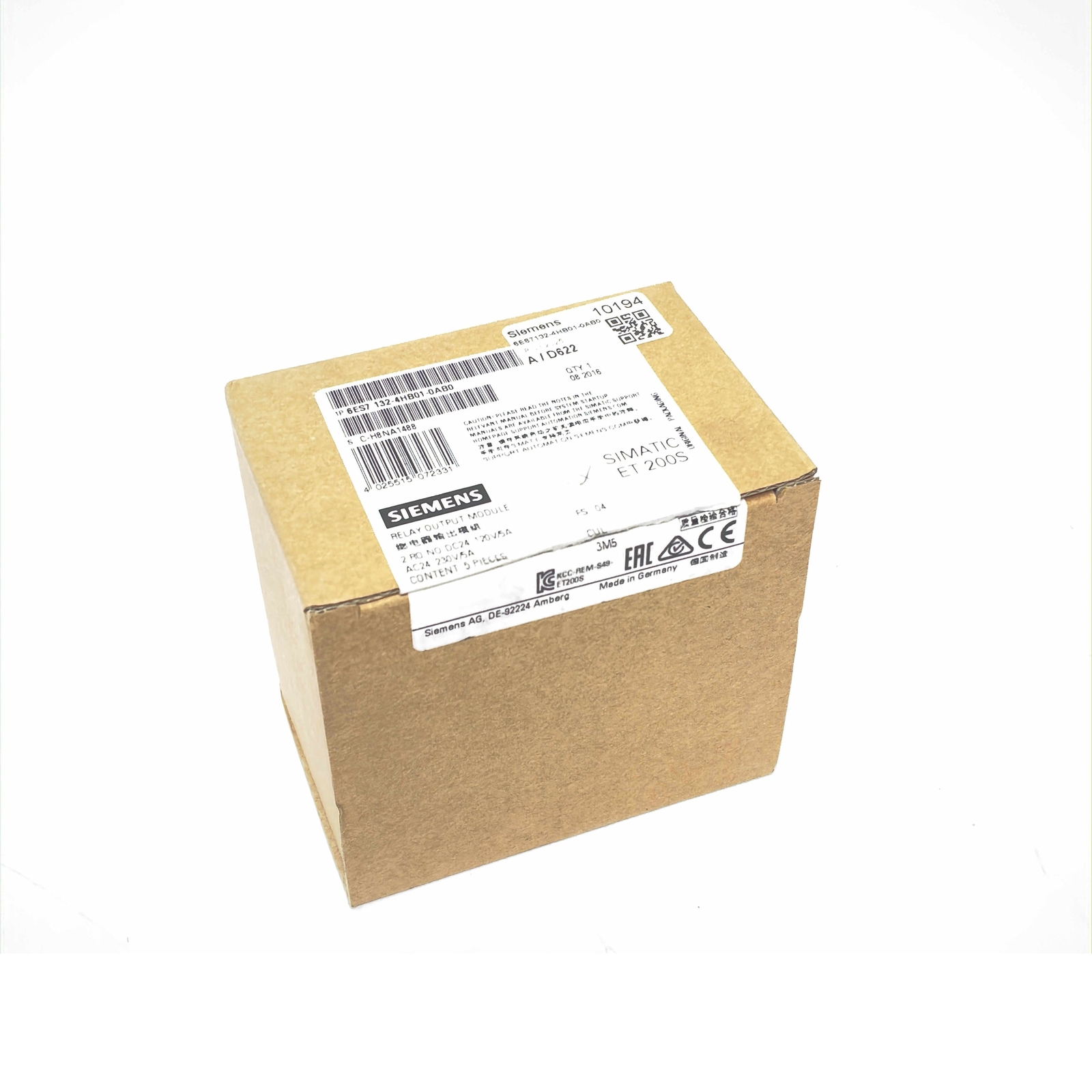 5 Pack Siemens ET200S 2RO NO 6ES7132-4HB01-0AB0 6ES7 132-4HB01-0AB0 -unsld-