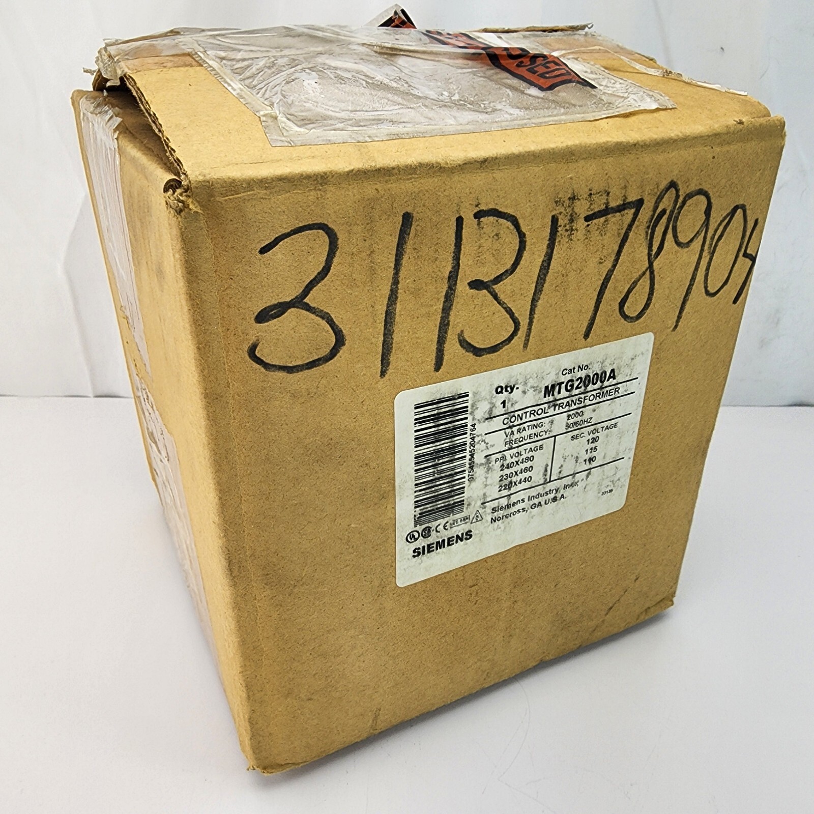 Siemens MTG2000A Industrial Control Transformer NEW OPEN BOX