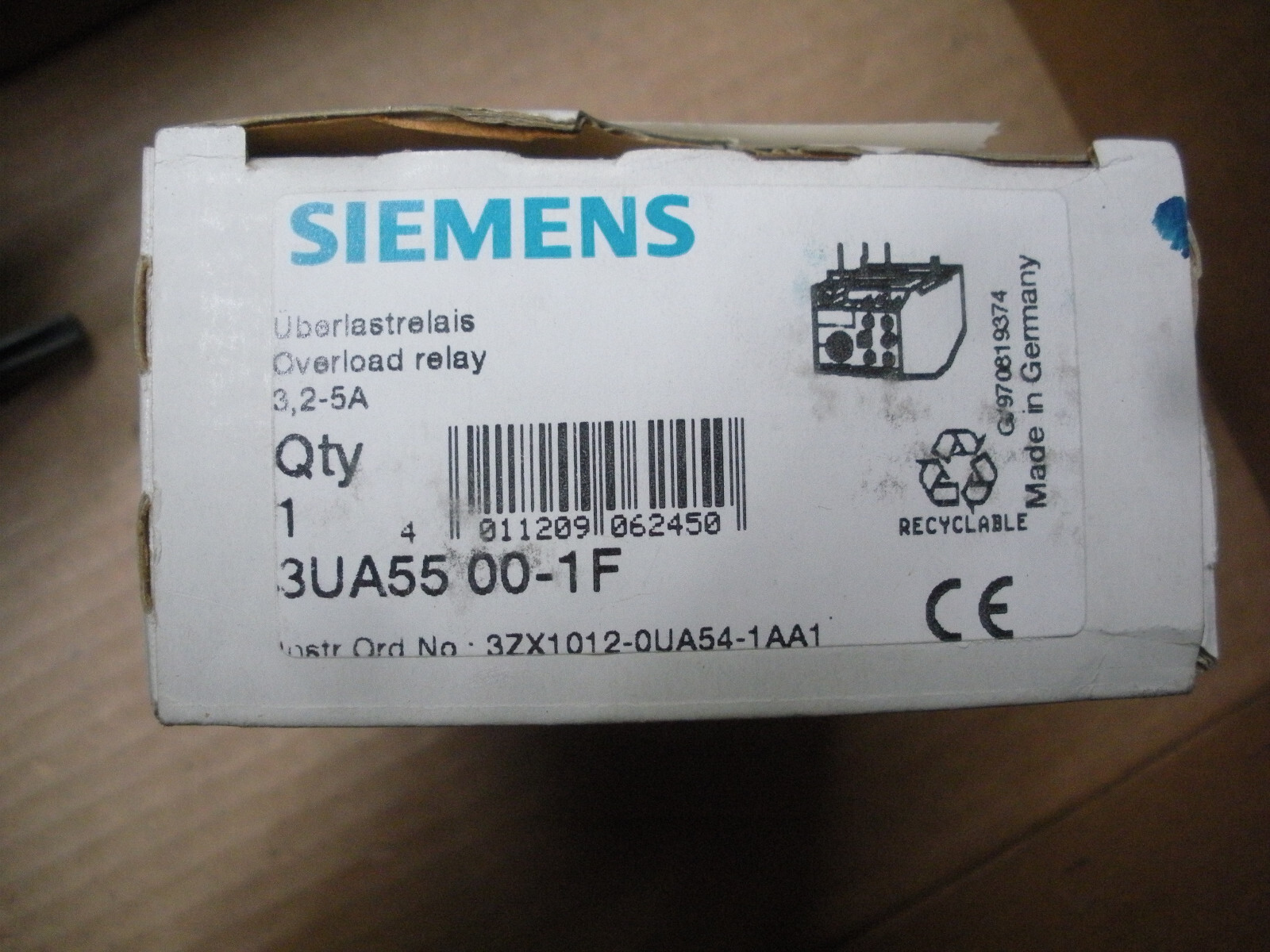 Siemens 3UA5500-1F overload relay 3.2-5A adjustable 3 available