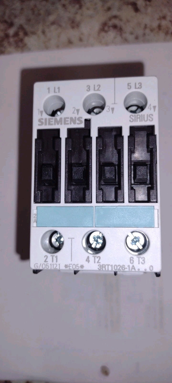 Siemens 3RT1026-1AK60 Contactor, 15 Hp@460, 120v Coil 