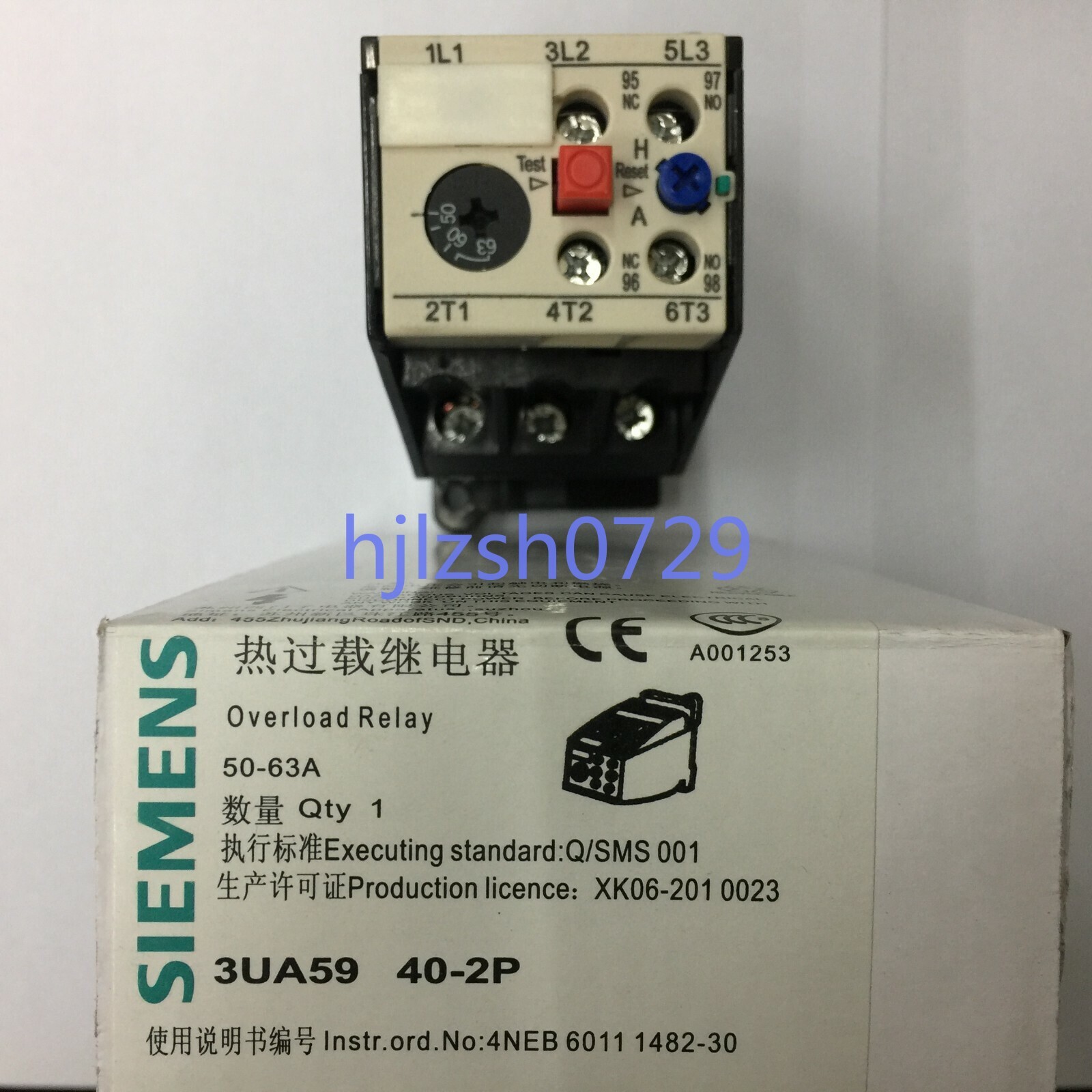 1pc New Siemens Thermal Overload Relay 3UA5940-2P 50-63A