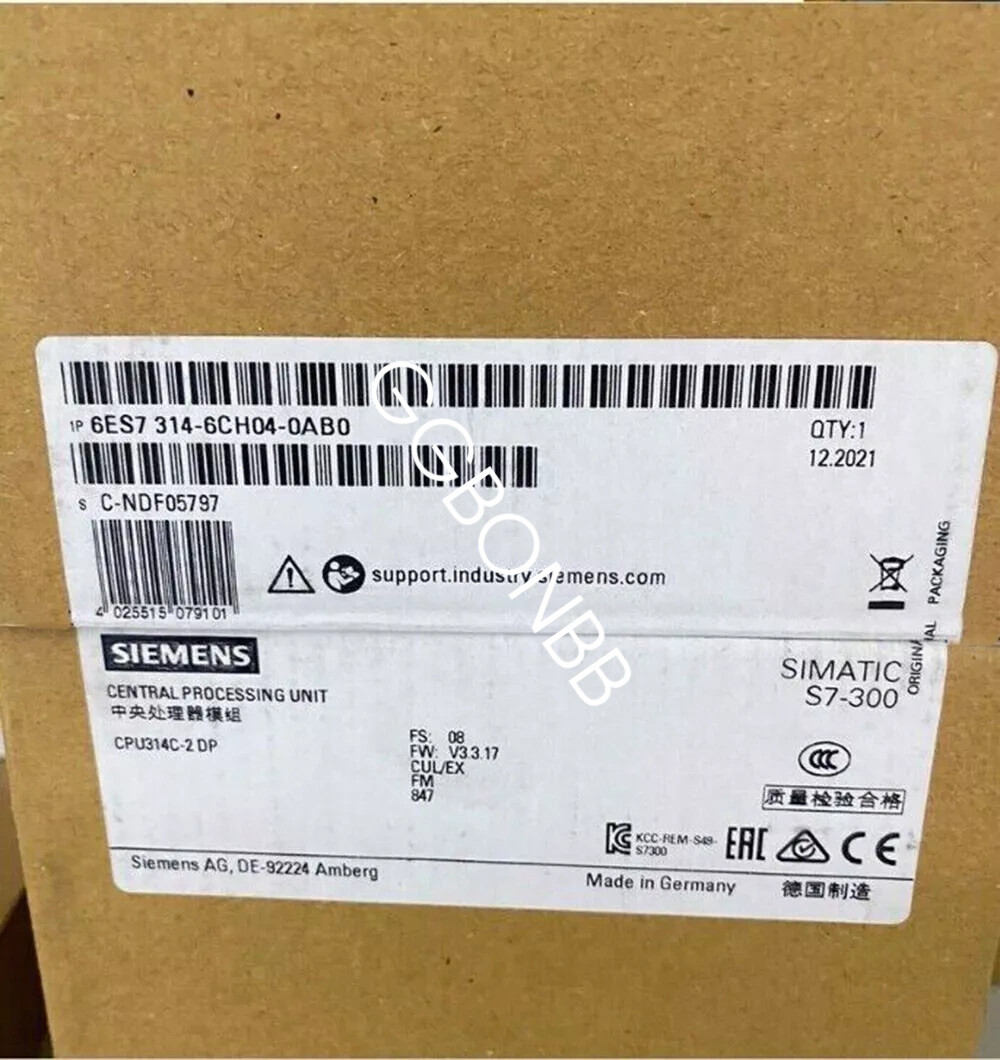 Siemens 6ES7 314-6CH04-0AB0 Central Processing Unit FedEx or DHL or UPS