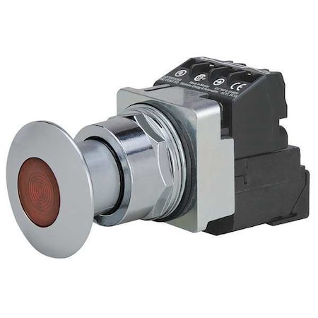 SIEMENS 52PP2H2A Mushroom Head Push Button, 30 mm, 1NO/1NC, Red